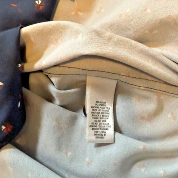 Bonobos Men's Dress Shirt Size Medium Long Tall Standard Fit - AOP - Performance - Picture 5 of 10